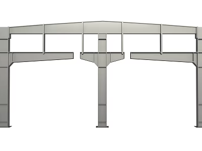Industrial Equipment Metal Frame Structure For Heavy Duty Mechanical Support 3d model