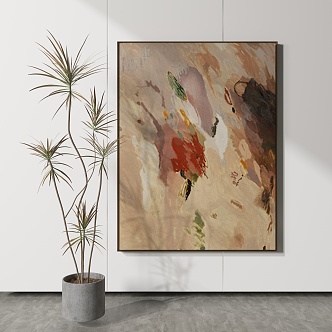 modern abstract painting abstract decorative painting 3d model