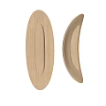 Abstract Shaped Wall Lamps With Curved Design Warm Beige Finish And Soft Glow