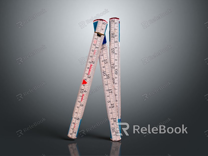 Modern Ruler Tape Folding Ruler Tool model