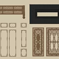 Intricate Wooden Carved Decorative Panels Frames And Ornate Design Elements 3d model