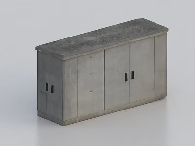 Industrial Equipment Storage Cabinet With Gray Metal Multi Door Design For Industrial Use 3d model