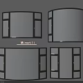 Casement Windows Modern Design With Black Frame Transparent Glass And Various Styles