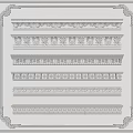 Various Decorative Gypsum Cornice Designs with Intricate Patterns for Interior Decoration