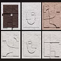 Modern Wall Decor Featuring Various Geometric Patterns In Neutral Textured Finishes
