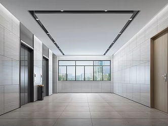 Modern Elevator Hall Elevator Court Elevator Hall Standard Elevator Hall Elevator Button Elevator Trash Bin Elevator Door 3d model