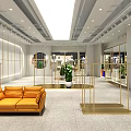 Modern Elegant Clothing Store Interior With Glass Display Windows Mannequins And Plants