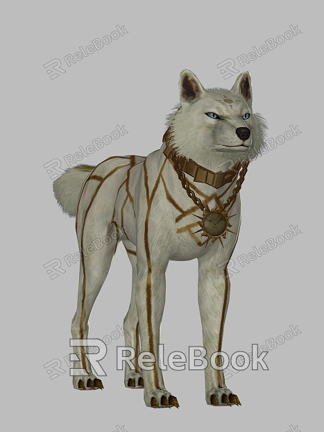 Wolf Animal Cartoon Mount Game Wolf Reptile Wolf King model