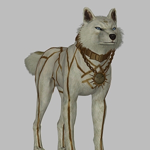 Wolf Animal Cartoon Mount Game Wolf Reptile Wolf King 3d model