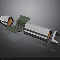 Spacecraft Module With Solar Panels And Thruster Components For Cosmic Exploration