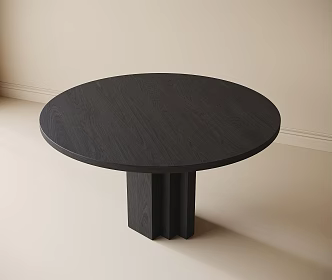 Modern round dining table 3d model