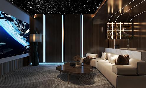 Video Room Private Cinema Home Theater Movie Hall 3d model