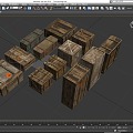 Explosive Box Wooden Box Cargo Box Cargo Box Cargo Box Cargo Container Terminal Box Low Face Number Low Mold Simple Mold Game Movie Level Realism 3d model