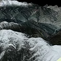 Breathtaking Garden Landscape With Snow Capped Mountains Valleys And River