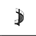 Modern Spiral Staircase With Metal Handrail And Sleek Structure Design