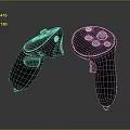 Black Computer Game Controllers With Ergonomic Design And Button Layout For PC Gaming Use