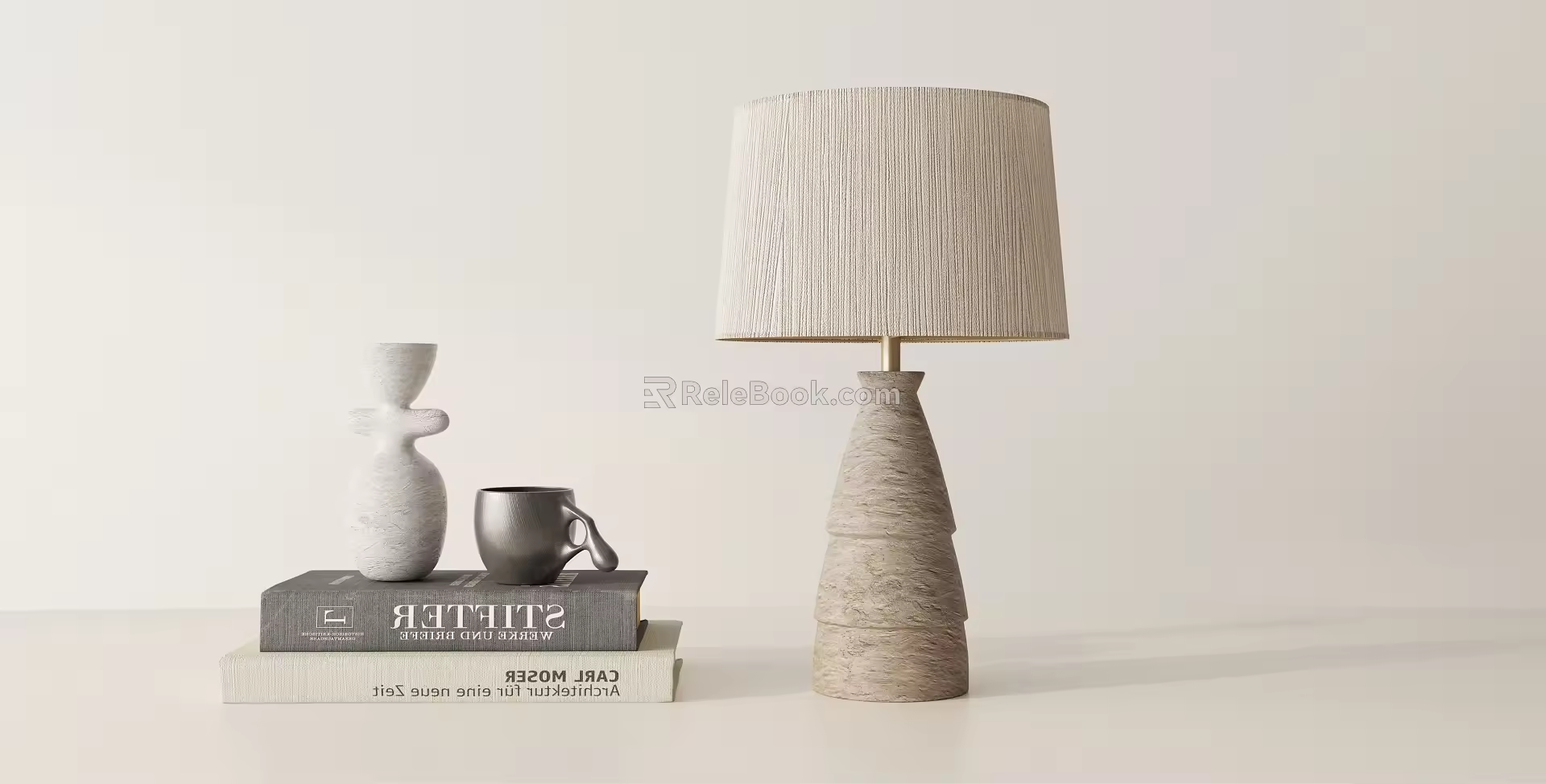 Modern table lamp ornaments combination 3d model