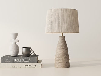 Modern table lamp ornaments combination 3d model