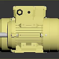 Two Yellow Industrial Electric Motors With Robust Design And High Efficiency