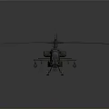 Detailed 3D Green Helicopter Model Supporting Aerospace Mission Operations With Rotors