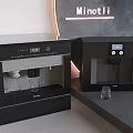 Minotli Modern Black Kitchen Appliances With Digital Display And Glass Cup