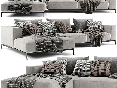 Flexform gray corner sofa model