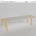 Bench Dining stool 3d model