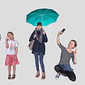 Many characters 3d model