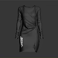 Stylish Black V Neck Long Sleeve Wrap Dress With Ruched Waist And Soft Fabric