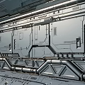 Futuristic Metallic Industrial Design With Mechanical Panels Pipes And Gray Tones