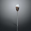Standard Parking Meter With Metal Pole And Display Screen Isolated On Gray Background