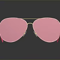 Elegant Luxury Sunglasses With Pink Lenses Gold Frame And Stylish Design