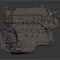 Metallic Automotive Engine With Multi Cylinder Structure And Mechanical Components