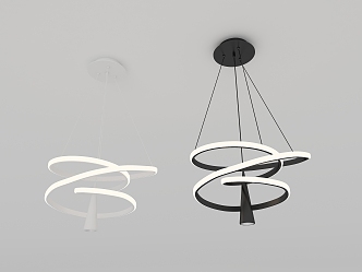 Modern minimalist chandelier 3d model