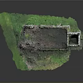 Ancient Ruined Stone Brick Tower With Bell Opening And Green Vegetation Vines