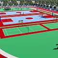 Modern Playground Primary and Middle School Campus Playground Runway 3d model