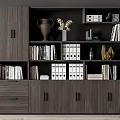 Modern Wooden Bookcase With Multi Tiered Shelves For Books Folders And Decorative Items