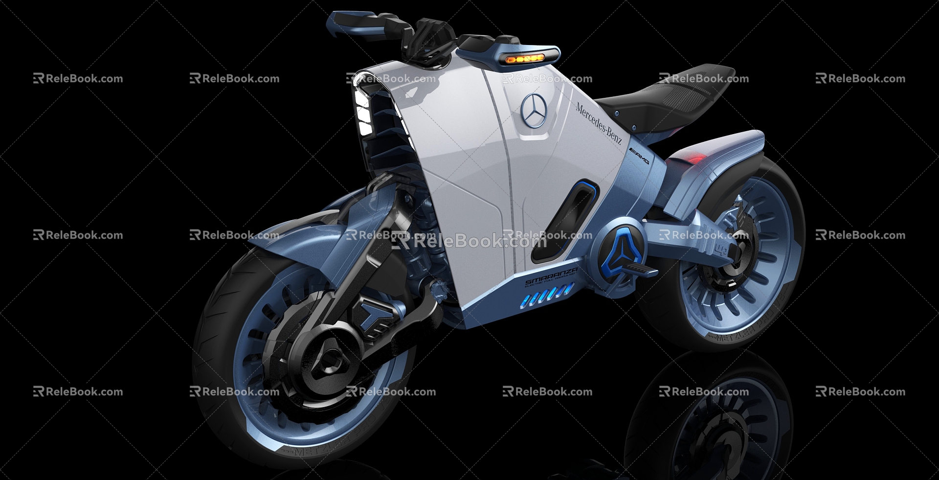 Modern Motorcycle Mercedes Concept Motorcycle 3d model