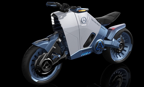 Modern Motorcycle Mercedes Concept Motorcycle 3d model