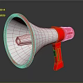 Red And White Portable Electronic Handheld Megaphone For Voice Amplification