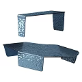 Modern Metal Panel With Hammered Textured Surface For Contemporary Furniture Design