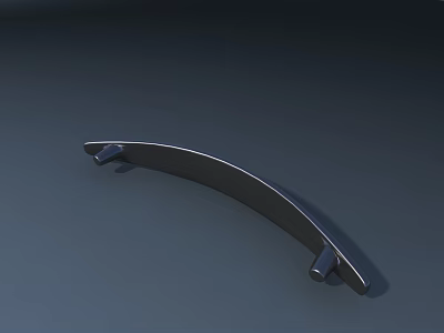 Curved Metal Handle Design For Modern Cabinet And Drawer Furniture 3d model
