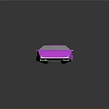 Futuristic Purple Geometric Car Model With Sleek Design And Shiny Reflection