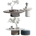 Modern coffee table coffee table combination 3d model