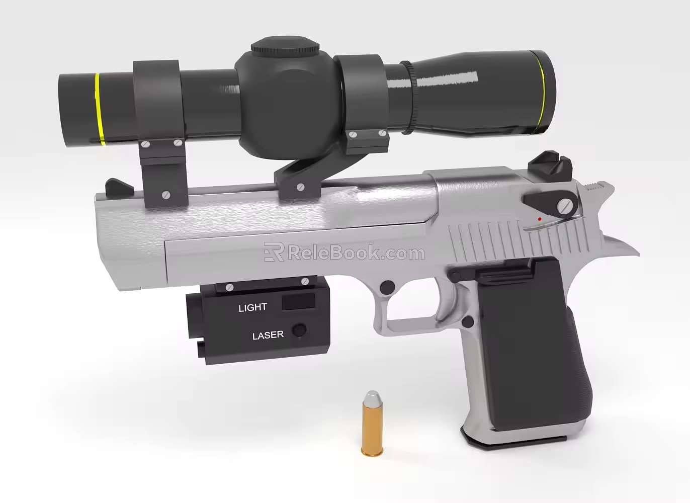 pistol firearm long-range weapon 3d model