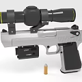 pistol firearm long-range weapon 3d model