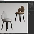 Modern Dining Chairs With Upholstered Seats Curved Back And Wooden Legs Design