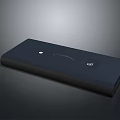 Slim Black External Hard Drive For Computer With USB Port And LED Indicator 3d model