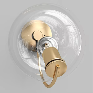 Modern metal wall lamp 3d model