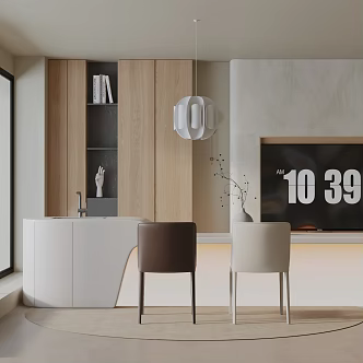 Modern table combination 3d model